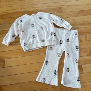 Petit Lem mini threads baby girl outfit pink 12M fairy fairies